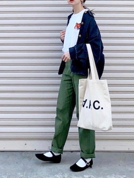 SIZUさんの「BAKER PANTS」を使ったコーディネート