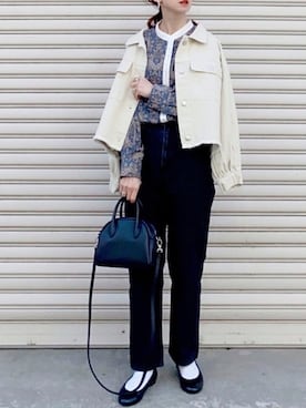 「RETRO GIRL（レトロガール）のアイテム（その他アウター）」を使った、SIZUさん（レディース・156cm）の春コーディネート