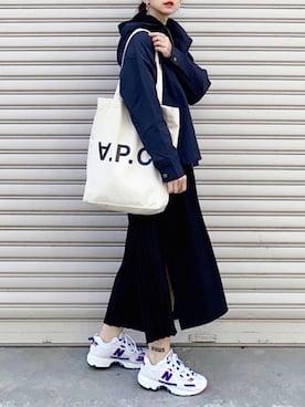 「URBAN RESEARCH Sonny Label（アーバンリサーチサニーレーベル）のアイテム（マウンテンパーカー）」を使った、SIZUさん（レディース・156cm）の春コーディネート