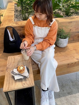 「CANAL JEAN（キャナルジーン）のアイテム（オールインワン・サロペット）」を使った、SIZUさん（レディース・156cm）の春コーディネート