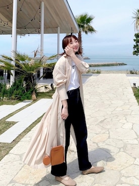 「coen by SIZU（コーエンバイシズ）のアイテム」を使った、SIZUさん（レディース・156cm）の春コーディネート