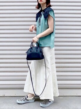 「AS KNOW AS PINKY（アズノゥアズピンキー）のアイテム」を使った、SIZUさん（レディース・156cm）の春コーディネート