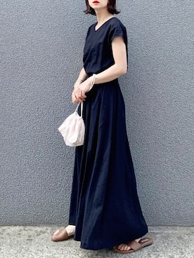 「URBAN RESEARCH Sonny Label（アーバンリサーチサニーレーベル）のアイテム（ワンピース/ドレス）」を使った、SIZUさん（レディース・156cm）の夏コーディネート