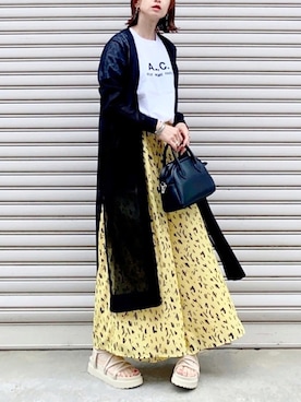 「GRL（グレイル）のアイテム（リング）」を使った、SIZUさん（レディース・156cm）の夏コーディネート