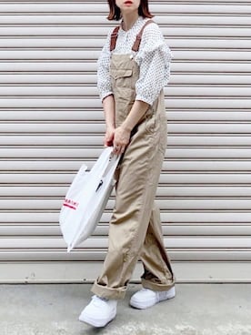 「WEGO（ウィゴー）のアイテム（オールインワン・サロペット）」を使った、SIZUさん（レディース・156cm）の夏コーディネート