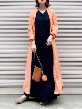 「BEAMS BOY（ビームスボーイ）のアイテム（ワンピース/ドレス）」を使った、SIZUさん（レディース・156cm）の夏コーディネート
