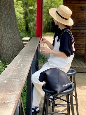 「CANAL JEAN（キャナルジーン）のアイテム（オールインワン・サロペット）」を使った、SIZUさん（レディース・156cm）の夏コーディネート