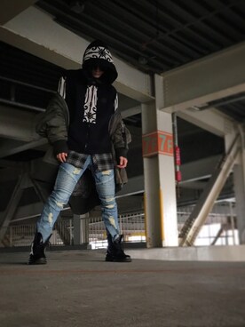 「PARADOX（パラドックス）のアイテム（ブルゾン）」を使った、Toshiki Yoshimuraさん（メンズ・174cm）の秋コーディネート