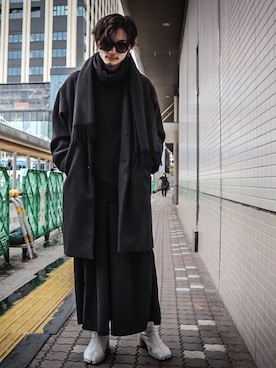 「アイテム（スラックス）」を使った、Toshiki Yoshimuraさん（メンズ・174cm・20代）の冬コーディネート