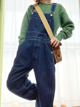 「BRADY」｜「アイテム（オールインワン・サロペット）」を使った、ふうさん（レディース・165cm）の冬コーディネート