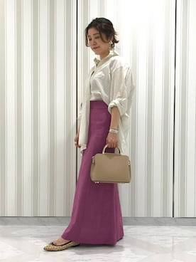 「MILOS（ミロス）のアイテム」を使った、eveさん（レディース・160cm）の春コーディネート