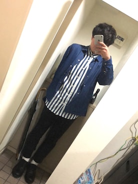 「Daniel Wellington」｜「アイテム（デニムジャケット）」を使った、ノラさん（メンズ・170cm）の春コーディネート