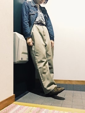 「スプリングSENSEOFPLACE」｜「アイテム（デニムジャケット）」を使った、meguさん（レディース・162cm）の春コーディネート