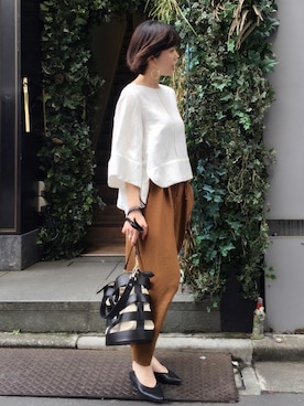 「STILMODA（スティルモーダ）のアイテム」を使った、nano・universe lady's pressさん（レディース・162cm）の春コーディネート