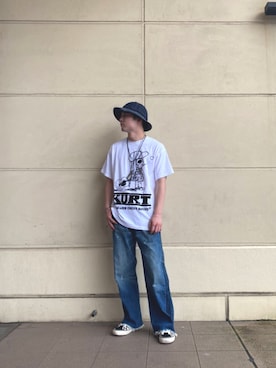 「STRANGE TRIP（ストレンジトリップ）のアイテム」を使った、tomoyaさん（メンズ・166cm）の夏コーディネート