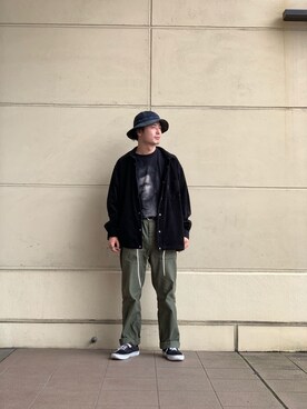 「schott（ショット）のSchott/ショット/ARMY FATIGUE PANTS/アーミー ファティーグ パンツ（その他パンツ）」を使った、tomoyaさん（メンズ・166cm）の秋コーディネート