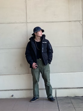 「schott（ショット）のSchott/ショット/ARMY FATIGUE PANTS/アーミー ファティーグ パンツ（その他パンツ）」を使った、tomoyaさん（メンズ・166cm）の秋コーディネート