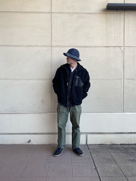 「schott（ショット）のSchott/ショット/ARMY FATIGUE PANTS/アーミー ファティーグ パンツ（その他パンツ）」を使った、tomoyaさん（メンズ・166cm）の冬コーディネート