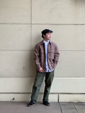「schott（ショット）のSchott/ショット/ARMY FATIGUE PANTS/アーミー ファティーグ パンツ（その他パンツ）」を使った、tomoyaさん（メンズ・166cm）の冬コーディネート