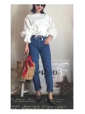 「A.D.S.R.（エーディーエスアール）の＜A.D.S.R＞ EVANS/サングラス◆（サングラス、その他）」を使った、kaori.ksさん（レディース・157cm）の春コーディネート