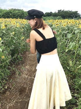 「ZARA（ザラ）のアイテム（キャミソール、ブラック系）」を使った、momo_xoxo.babyさん（レディース・170cm）の秋コーディネート