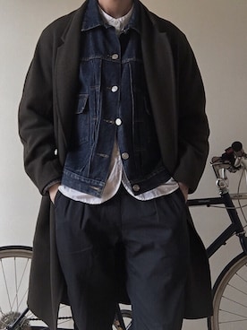 「A.P.C.」｜「アイテム（その他アウター）」を使った、Mamoru  Takahashiさん（メンズ・168cm）の春コーディネート