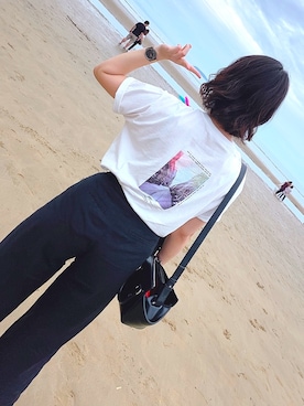 「海」｜「アイテム（アナログ腕時計）」を使った、あやかさん（レディース・165cm）の夏コーディネート