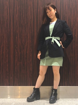 「EGOIST（エゴイスト）のアイテム（ワンピース/ドレス）」を使った、あさみ@Narelさん（レディース・148cm）の春コーディネート