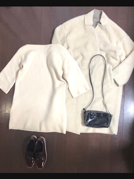 「Drawer（ドゥロワー）のアイテム（ワンピース/ドレス）」を使った、akiraさん（レディース・166cm）の冬コーディネート