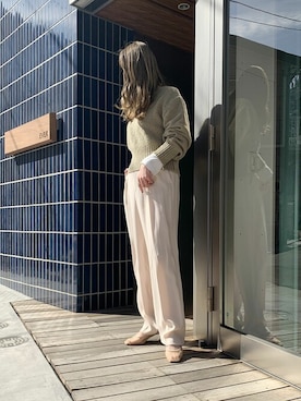 「EVOL（イーボル）の21SS春夏新作【EVOL】チュールクリアヒールパンプス IQ9517（パンプス）」を使った、EVOL PRESSさん（レディース・162cm）の冬コーディネート