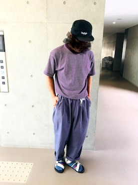 「NET（ネット）のアイテム（サンダル）」を使った、Maiuさん（メンズ・170cm）の夏コーディネート