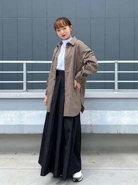 「SUPERTHANKS」｜「アイテム（スカート）」を使った、hamamoto hiyoriさん（レディース・156cm）の夏コーディネート