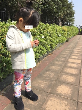 「2歳3ヶ月」｜「アイテム（パーカー）」を使った、marcoさん（キッズ・70cm）の春コーディネート