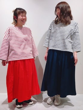 「chambre de charme（シャンブルドゥシャーム）のアイテム（スカート）」を使った、Malle CDC lumine ikebukuroさん（レディース・160cm）の春コーディネート