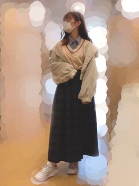 「ベストコーデ」｜「アイテム（ブルゾン）」を使った、おさん（レディース・155cm）の秋コーディネート