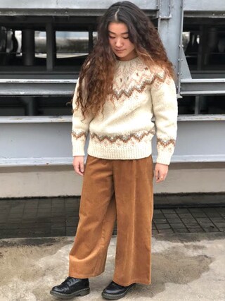 再値下げ！【新品】Khaju(カージュ)WEB限定ジャガードニットカウチン Khaju（カージュ）の「Khaju:ジャカードハンドニットプルオーバー