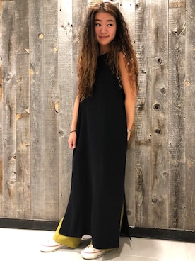 「Khaju（カージュ）のアイテム（その他パンツ）」を使った、榎本さん（レディース・156cm）の春コーディネート