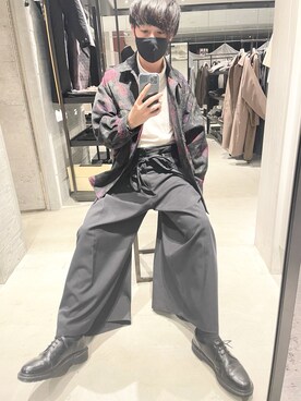 「Dr. Martens（ドクターマーチン）の［UNISEX/ユニセックス］Dr.Martens ドクターマーチン 3EYE GIBSON 1461 MONO 3ホール ギブソン シューズ（ドレスシューズ）」を使った、NaoK!さん（メンズ・172cm）の冬コーディネート