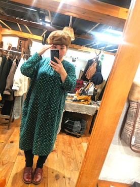 「シサム工房（シサムコウボウ）のアイテム」を使った、ももこさん（レディース・164cm）の秋コーディネート