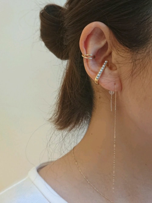 PAS TIERRA 【Ray】K10ペタルチェーンピアス