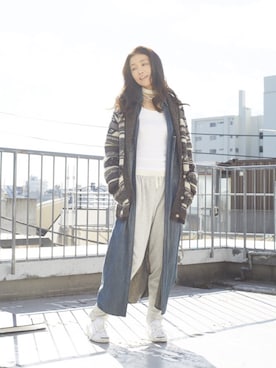 「goa（ゴア）のアイテム（その他アウター）」を使った、stylist_m.sさん（レディース・158cm）の冬コーディネート