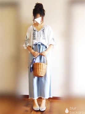 「Simplicite（サンプリシテ）のアイテム」を使った、ぴょんさん（レディース・167cm）の春コーディネート