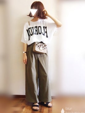 「Doシンプル部」｜「アイテム（チノパンツ）」を使った、ぴょんさん（レディース・167cm）の夏コーディネート