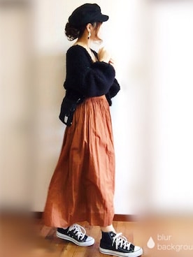 「one after another NICE CLAUP（ワンアフターアナザーナイスクラップ）のアイテム（アクセサリー）」を使った、ぴょんさん（レディース・167cm）の秋コーディネート