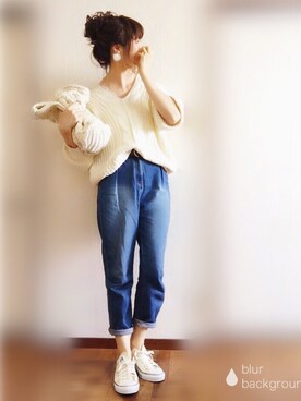「one after another NICE CLAUP（ワンアフターアナザーナイスクラップ）のアイテム（アクセサリー）」を使った、ぴょんさん（レディース・167cm）の秋コーディネート