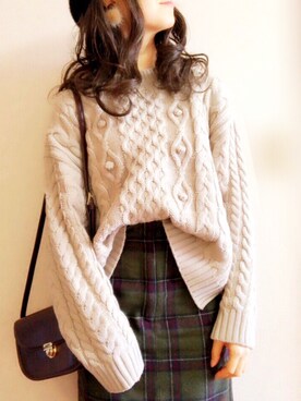 「one after another NICE CLAUP（ワンアフターアナザーナイスクラップ）のアイテム（アクセサリー）」を使った、ぴょんさん（レディース・167cm）の秋コーディネート