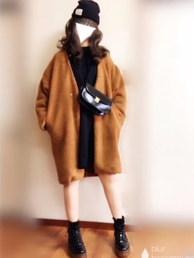 「FREE'S MART（フリーズマート）のアイテム（帽子）」を使った、ぴょんさん（レディース・167cm）の冬コーディネート