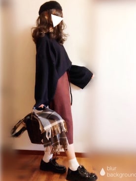 「one after another NICE CLAUP（ワンアフターアナザーナイスクラップ）のアイテム（アクセサリー）」を使った、ぴょんさん（レディース・167cm）の冬コーディネート
