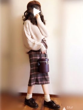 「one after another NICE CLAUP（ワンアフターアナザーナイスクラップ）のアイテム（アクセサリー）」を使った、ぴょんさん（レディース・167cm）の冬コーディネート