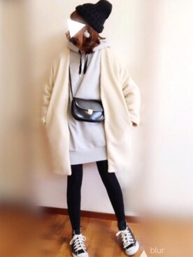 「one after another NICE CLAUP（ワンアフターアナザーナイスクラップ）のアイテム（アクセサリー）」を使った、ぴょんさん（レディース・167cm）の冬コーディネート